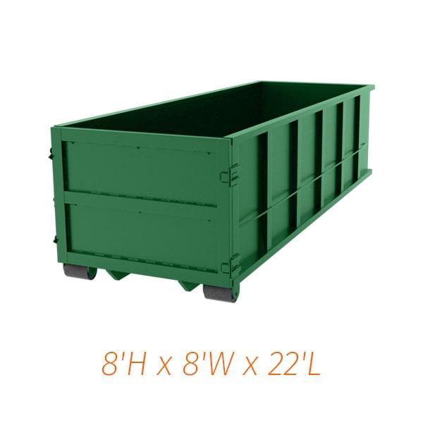 it may be possible to place a forty yard dumpster on the street, but you will need to obtain proper permits and follow any local regulations